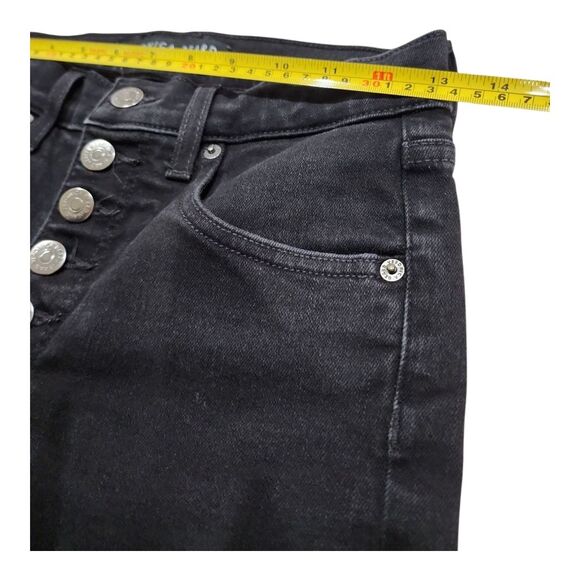 VERONICA BEARD Debbie Skinny High Rise Jeans Sz 27/4 Black Stretchy Buttons Soft - Picture 5 of 10